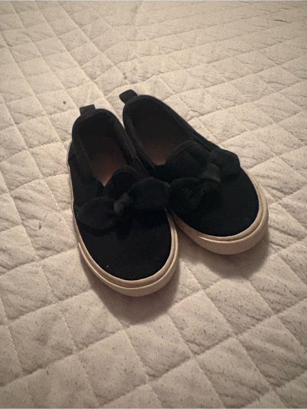 Old Navy Black Slip-On Sneakers with Bow